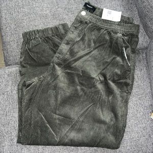 Olive Green Corduroy Joggers